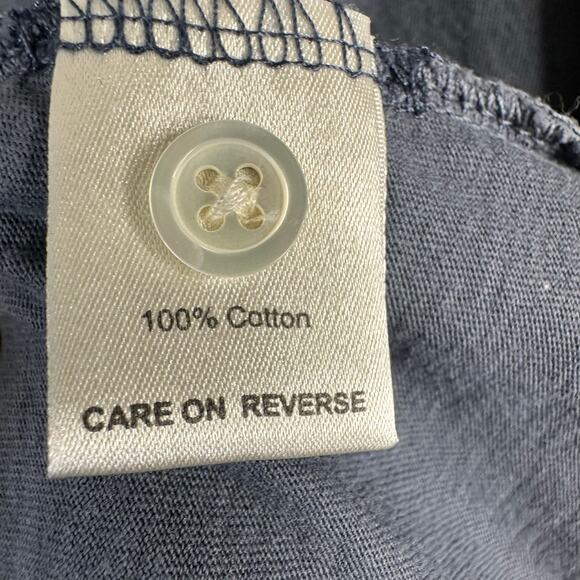 Billy Reid Mens size XL Short Sleeve Polo Shirt Blue Cotton Pocket - Picture 9 of 9